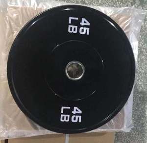 Black Cast Iron Rubber Bumper Drop 30000 Times ISO CE Certified Bumper Plates