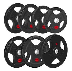 Tri-Grip Rubber Coated Bumper Plates Commercial Use